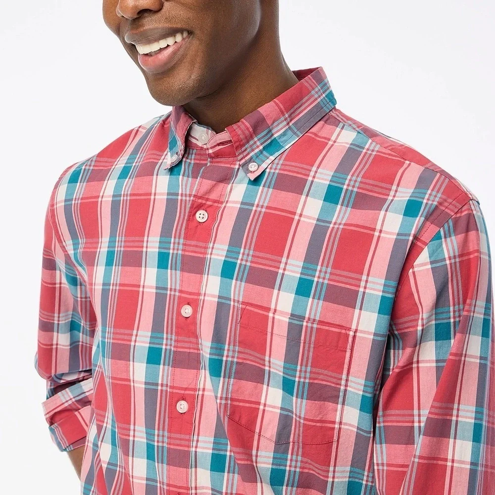 J. Crew Plaid Classic Flex Casual Shirt Size Small